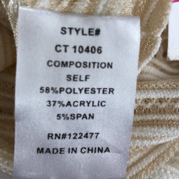 NSR | NEW Stripe Shelly Stretch Knit Top Size Medium - Picture 6 of 6